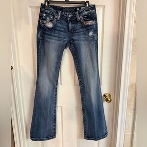 Miss Me Distressed Blue Boot Cut Jeans